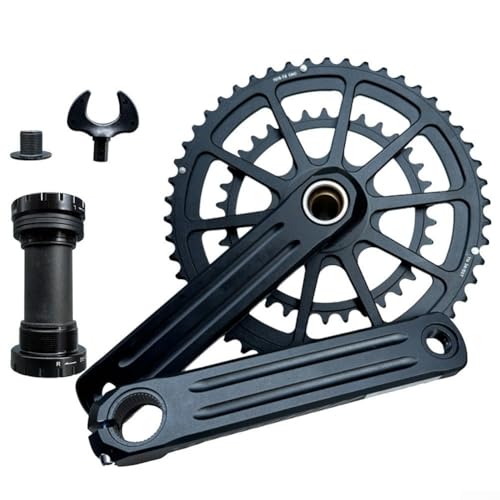 Kurbelgarnitur 34T50T Kettenblatt, 165 mm hohle integrierte Kurbel 9/10/11 Geschwindigkeit, mit 34T50T Kettenblatt, hohle integrierte Struktur für GXP kompatible Fahrräder (mit Tretlager) von ZiStarlilife