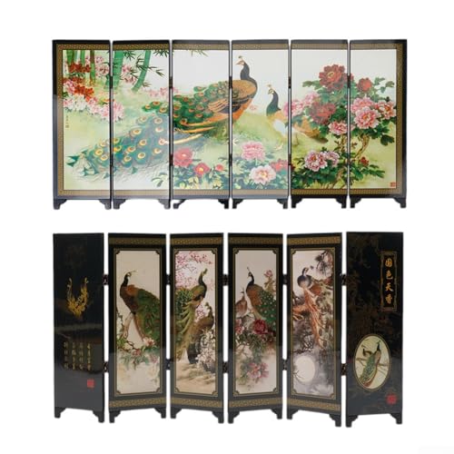 Lively 6 Paneele Holz Falttrennwand Deko Pfau Motiv Raumteiler für persönliche Räume Lively 6 Paneele Holz Falttrennwand Deko Pfau Motiv Raumteiler für persönliche Räume von ZiStarlilife