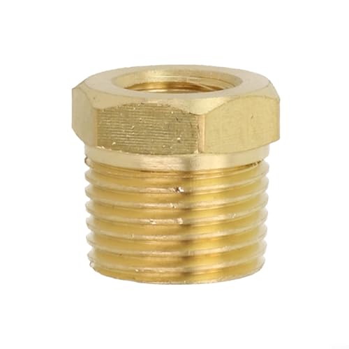 Messingrohrverschraubungsadapter, kompatibel mit verschiedenen Modellen, Material, Messing-Wasserhahn-Anschlussadapter für Schlauch, 2-in-1, Außengewinde-Wasserhahn (1/2NPT-3/8NPT) von ZiStarlilife