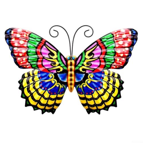 Metall Schmetterling Wanddeko 3D Design für Außen Garten und Innenbereich, langlebiges Metall zur Wandaufwertung (A) von ZiStarlilife