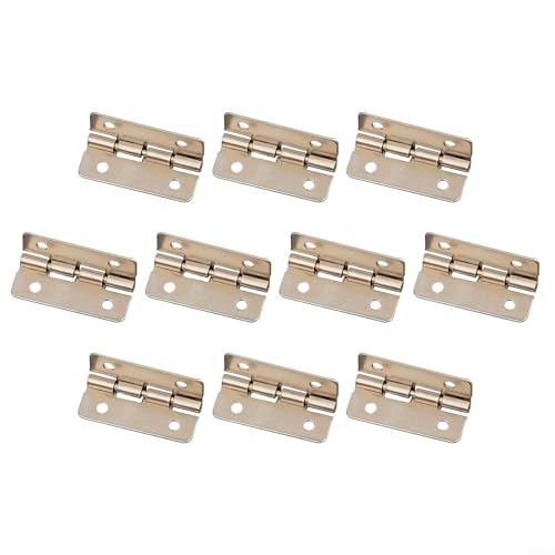 Mini-Scharniere, Türscharniere, Möbelverbinder, Türscharniere mit Schrauben für Tür, Schrank, Möbel, Vintage-Schmucktruhe (Silber) von ZiStarlilife
