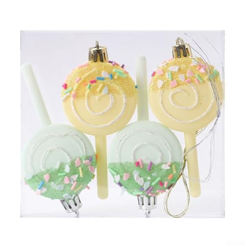 PVC-Weihnachtskugel-Ornament mit unverwechselbarer Süßigkeitenform, geeignet zum Aufhängen von Bäumen und Feiertagsarrangements, um eine fröhliche saisonale Umgebung für Kinder zu schaffen (B) von ZiStarlilife