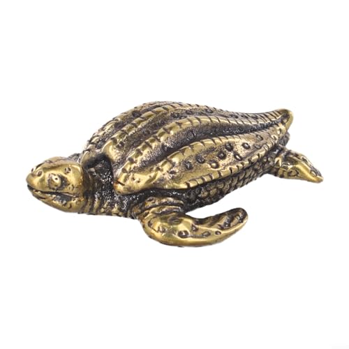Schildkröten-Ornamente aus reinem Kupfer, traditionelle Messing-Tierstatue, Schreibtisch-Dekorationen, Zuhause, Wohnzimmer, Büro, Dekoration, Feng Shui Kollektion Kunst von ZiStarlilife