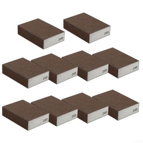 Set mit 10 Schleifschwämmen für Küchengeräte Reinigung und Holzbearbeitungsprojekte (Körnung 240) von ZiStarlilife