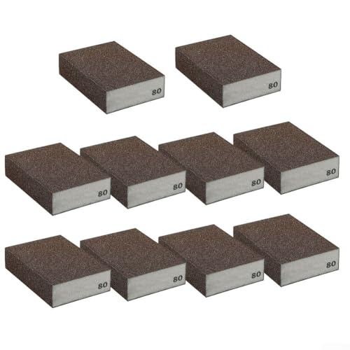 Set mit 10 Schleifschwämmen für Küchengeräte Reinigung und Holzbearbeitungsprojekte (Körnung 80) von ZiStarlilife
