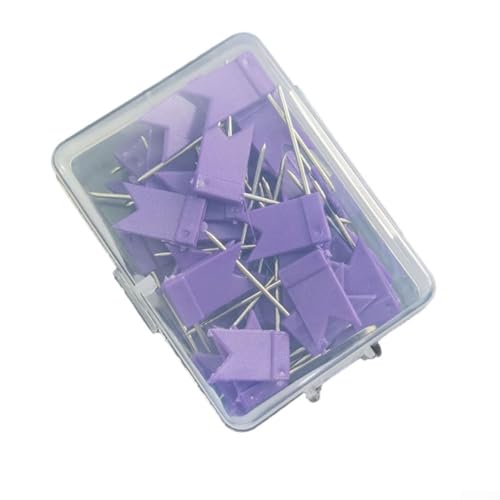 Set mit 50 bunten Pinnwand-Reißzwecken, perfekte Papierbefestigungslösung für Zuhause oder Büro (lila) von ZiStarlilife