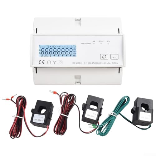 Smart Energiezähler für Dreiphasensysteme mit Fernbedienung und Statistik (300A) von ZiStarlilife