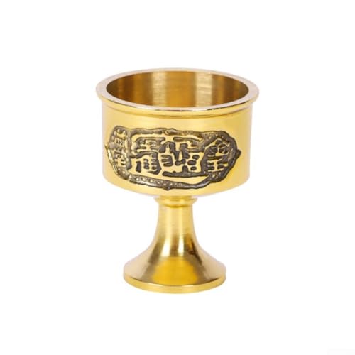 Stilvoller Messing-Becher mit Spiralknoten-Detail, geeignet für Tempel, Zuhause oder Partys (S) von ZiStarlilife