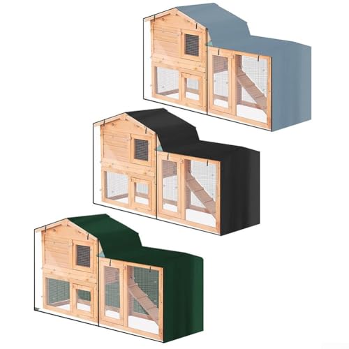 Transparente Abdeckung für den dreieckigen Stall vorne für einfachen Zugang zu Haustieren, macht die Interaktion mühelos und bequem (schwarz, 180 x 52 x 86 cm) von ZiStarlilife
