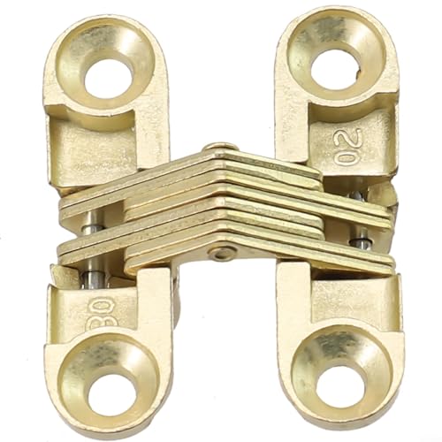 Unsichtbares Türscharnier aus Edelstahl und Zinklegierung, Kreuzscharnier für Falt- und Holztüren für Hotels und Clubs, strapazierfähig (13 x 45 mm) von ZiStarlilife