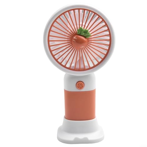 Wiederaufladbarer Handventilator, kompakte Größe für einfache Lagerung, perfekt für den persönlichen Gebrauch (Orange) von ZiStarlilife
