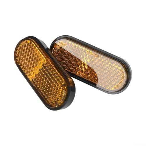 ZiStarlilife 2 Stück Hinterradabdeckung Scooter Vorderrad Reflektor Abdeckung Kunststoff Sicherheitszubehör für Nachtsichtbarkeit, einfache Installation, kompatibel mit den meisten Rollern (gelb) von ZiStarlilife