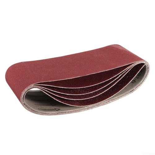 ZiStarlilife 5 Stück Schleifbänder mit Körnung 40–800, Aluminiumoxid, 75 x 457 mm, offene Beschichtung, Aluminiumoxid-Granulat, feuchtigkeitsbeständig, hitzebeständig (5 Stück 800-Körnung) von ZiStarlilife