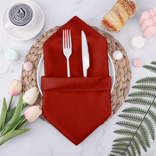 ZiStarlilife 8-teiliges Weihnachts-Serviettenring-Set, 4 rot-grüne Polyester-Servietten mit Metallringen für Weihnachten, Urlaub, Hochzeit, Party, Tischdekoration, 48 x 48 cm ZiStarlilife 8-teiliges Weihnachts-Serviettenring-Set, 4 rot-grüne Polyester-Servietten mit Metallringen für Weihnachten, Urlaub, Hochzeit, Party, Tischdekoration, 48 x 48 cm von ZiStarlilife