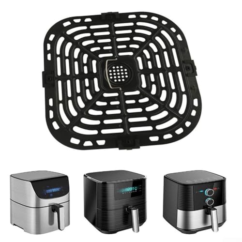 ZiStarlilife Air Fryer Grill Pan Replacement Crisper Plate With 4 Rubber Bumpers For Instant For Vortex 6Qt,Stainless Steel Cooking Rack For Steak Fish Vegetables 10X9.5 Inch(A) von ZiStarlilife
