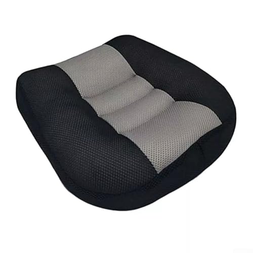 ZiStarlilife Autoinnenraum Erhöhungskissen Autositz Sitzerhöhung Kissen Erhöhung Pad Fahrunterstützung Matte mit Polyester PP Baumwolle Schwarz Grau 40 x 40 cm von ZiStarlilife