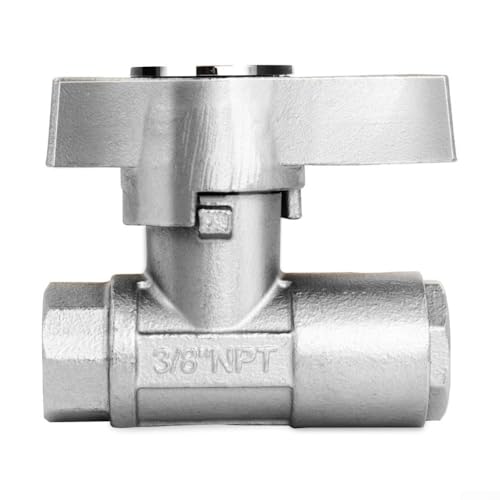 ZiStarlilife Edelstahl Kugelhahn 3/8 Zoll Schnellanschluss Absperrventil, für Hochdruckreiniger High Flow Control DN10 5000 PSI Temperaturbeständig 70.0 °C von ZiStarlilife