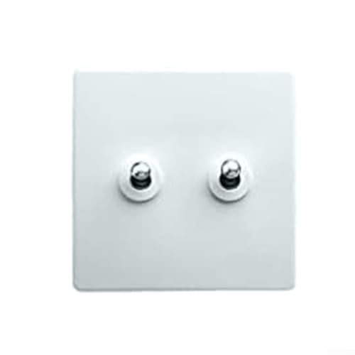 ZiStarlilife Edelstahl-Wechselschalter mit Messinghebel, feuerfest und hitzebeständig, für Zuhause, Büro, Hotel, Innenbeleuchtung, 100 x 100 mm (2) von ZiStarlilife