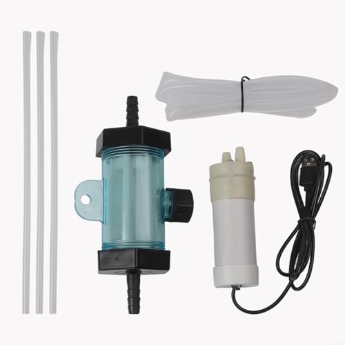 ZiStarlilife Elektrisches Aquarium für Kiesreiniger, USB-Waschwasser-Siphon-Pumpe für Aquarium, Wasserwechsel und Reinigung, mit 1-5 m Silikonschlauch und Filterwechsler (1 Meter) von ZiStarlilife