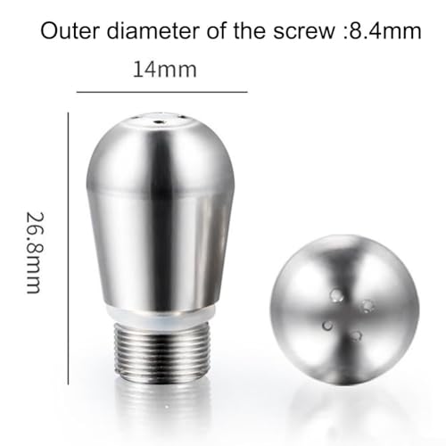 ZiStarlilife Expobar Dampfstabdüse Edelstahl 3/4 Loch Schraube Ersatzteil für Kaffeemaschinen mit 8,3 mm Außendurchmesser (vier Löcher) von ZiStarlilife