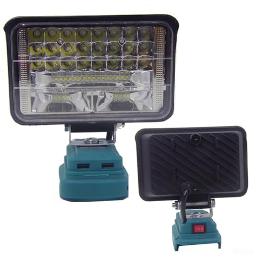 ZiStarlilife Kabellose LED-Arbeitsleuchte mit USB-Ladeanschluss, 9000 lm, 35 W, Hand-Taschenlampe, 18 V Li-Ion-Akku, BL1830/BL1815/BL1860, IP67, wasserdicht, für Baustelle und Camping (ohne ZiStarlilife Kabellose LED-Arbeitsleuchte mit USB-Ladeanschluss, 9000 lm, 35 W, Hand-Taschenlampe, 18 V Li-Ion-Akku, BL1830/BL1815/BL1860, IP67, wasserdicht, für Baustelle und Camping (ohne von ZiStarlilife