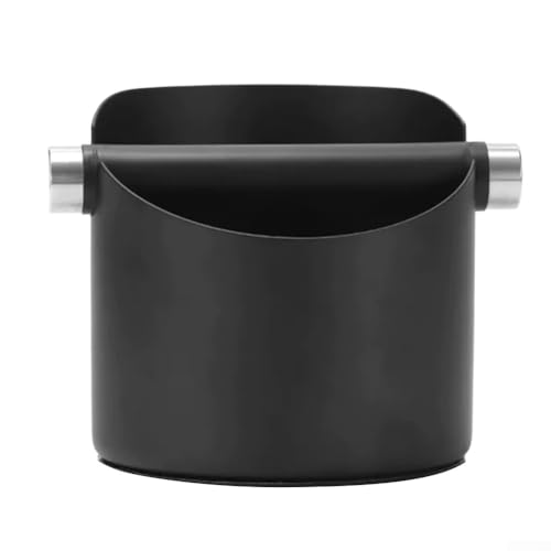 ZiStarlilife Kaffeesatz-Eimer aus Edelstahl, Mini-Espresso-Pulverbehälter, Espressomaschine, Klopfbox für Zuhause, Küche, Wohnzimmer, Arbeitsplatte, Kaffeemaschine (schwarz) von ZiStarlilife