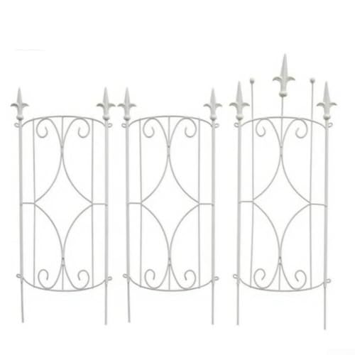 ZiStarlilife Metall-Garten-Rankgitter für den Innen- und Außenbereich, Klettergerüst für Topfpflanzen mit gebogenem Design, 3-teiliges Set (weiß) von ZiStarlilife