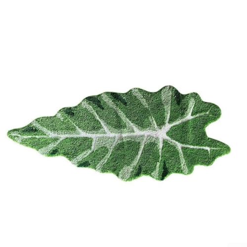 ZiStarlilife Monstera Badematte, ultra-saugfähig, rutschfest, tropisches Blatt, Badvorleger, waschbar, Badezimmerteppich, Polyester-Mikrofaser, 50 x 100 cm, Grün von ZiStarlilife