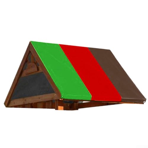 ZiStarlilife Outdoor Schaukel Set Baldachin Abdeckungen 130 x 220 cm Wasserdichtes Oxford-Tuch Spielplatz Schatten Schutz UV-Schutz für Kinder Spielgeräte (Grün und Rot Curry) von ZiStarlilife