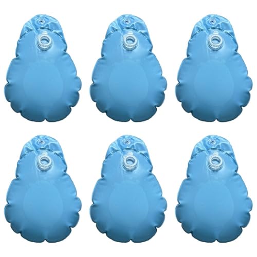 ZiStarlilife Poolabdeckung Wasserbeutel Set von 6 PVC Winter Poolabdeckung Gewichte mit Haken blau auslaufsicher Schwimmbadabdeckungshalter für oberirdische Pools (Shallow Blue) von ZiStarlilife