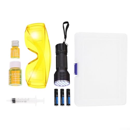 ZiStarlilife Professionelles UV-Leckerkennungs-Set mit LED-Taschenlampe für Klimaanlagen-Systeme und HVAC zum Testen von Geräten mit Schutzbrille und Aufbewahrungsbox ZiStarlilife Professionelles UV-Leckerkennungs-Set mit LED-Taschenlampe für Klimaanlagen-Systeme und HVAC zum Testen von Geräten mit Schutzbrille und Aufbewahrungsbox von ZiStarlilife