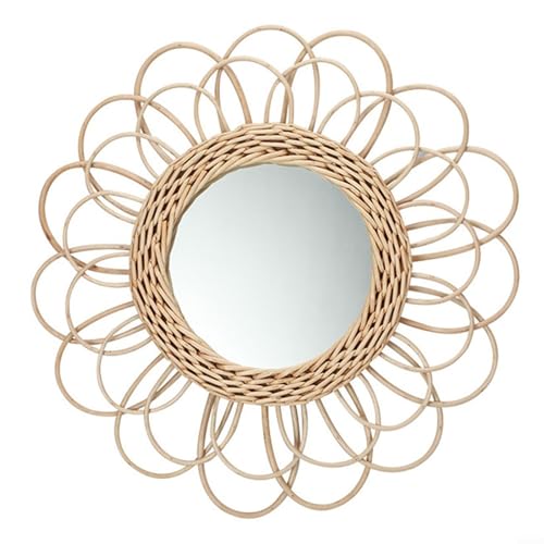 ZiStarlilife Rattan Sunburst Wandspiegel Handgewebt Rustikaler Runder Dekorativer Spiegel 15,75 Zoll Boho Weide Wanddekoration für Wohnzimmer Schlafzimmer Badezimmer ZiStarlilife Rattan Sunburst Wandspiegel Handgewebt Rustikaler Runder Dekorativer Spiegel 15,75 Zoll Boho Weide Wanddekoration für Wohnzimmer Schlafzimmer Badezimmer von ZiStarlilife