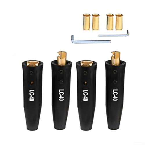 ZiStarlilife Schweißkabel-Schnellverbinder LC-40 Schweißkabelverbinder, 350 A, Messing, für 1/0-2/0 Kabelgröße, professionelles Schweißer-Verbindungsset (2 Sets) von ZiStarlilife