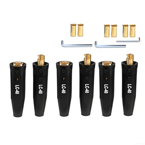 ZiStarlilife Schweißkabel-Schnellverbinder LC-40 Schweißkabelverbinder, 350 A, Messing, für 1/0–2/0 Kabelgröße, professionelles Schweißer-Verbindungsset (3 Sets) von ZiStarlilife