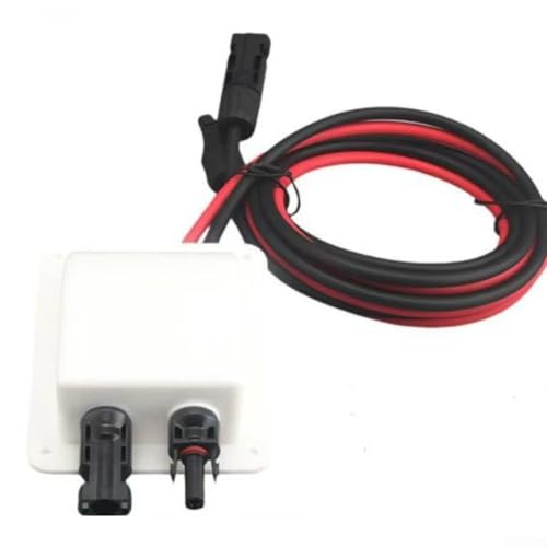 ZiStarlilife Solar-Dual-Kabeleinführungssystem, 2 Meter Verlängerungskabel, wetterfestes ABS-Gehäuse für Wohnmobil, Yacht, Photovoltaik-Panel-Installationen, Solarkabeleinführungssystem (weiß) von ZiStarlilife