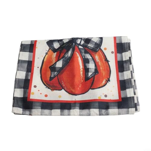 ZiStarlilife Thanksgiving Tischläufer 33 x 183 cm Kürbisblatt-Druck Leinen Tischdecke Herbst Ernte Dekoration für Küche Esszimmer Couchtisch (B) von ZiStarlilife