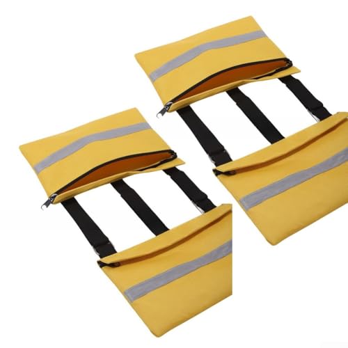 ZiStarlilife Tragbarer Wohnmobil-Abwasserschlauch-Gewichtssack mit reflektierendem Streifen für Nachtsicherheit, strapazierfähiges, wasserabweisendes PVC, mit Sand oder Felsen befüllen (gelb), 2 Stück von ZiStarlilife