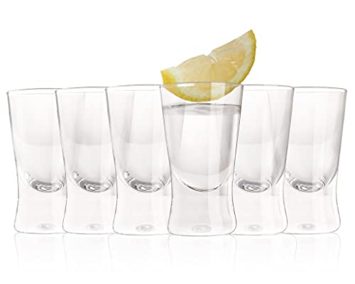 ZiViE® Schnapsgläser 25ml 6er Set – Kristall Shot Gläser für Wodka, Whiskey, Tequila, Cocktail – Perfektes für Partys, Weihnachten & Geburtstagsfeiern von ZiVie