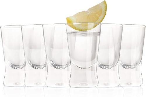 ZiVie® Schnapsgläser 25ml 12er Set – Kristall Shot Gläser für Whiskey, Tequila, Cocktail – Perfektes für Partys, Weihnachten & Geburtstagsfeiern (12) von ZiVie