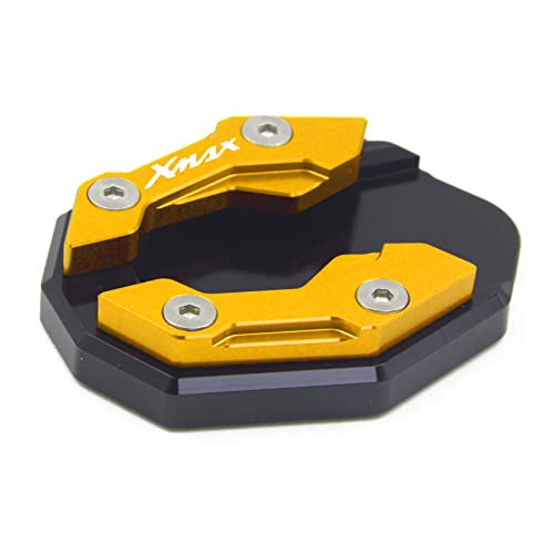 SeitenstäNder Verbreiterung Motorrad Kickstand Side Ständer Vergrößerung Fußverlängerung PAD Fit for Yamaha NMAX 155 XMAX 300 MT-15 2015-2021 Motorrad SeitenstäNder Unterlage ( Color : Gold-XMAX ) von ZiYouao