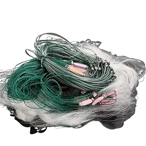 ZiYouao Monofilament-Angelfalle Fischereinetz 25m 3 Schichten Monofilament Fischfischnetz mit Schwimmer Stellnetz Zum Fischen(Color:Size 5 10cm) von ZiYouao