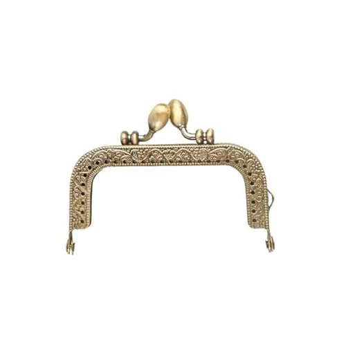 Taschenrahmen Purse Clasp Frame Bag Kiss Clasp Lock Vintage Metal Purse Frame for DIY Craft Purse Bag Making TaschenbüGel(8.5cm-) von ZiYouao