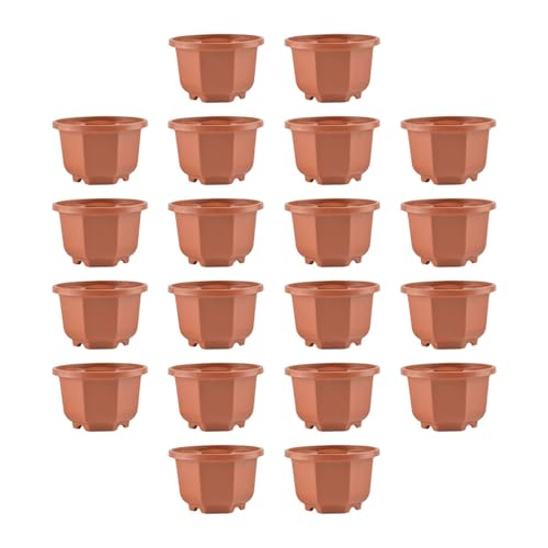 Ｚｉａｌｏｆｉ 20 Stück Blumentöpfe Pflanzgefäße Behälter Aufzuchttöpfe Aus Robustem Pp mit Drainagelöchern für Garten Balkon Büro Wohnung, Mehrfarbig, 13cmx7.5cm von Ｚｉａｌｏｆｉ