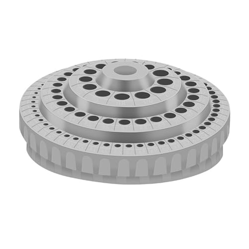 Ｚｉａｌｏｆｉ Bohrer Organizer Bohrer Aufbewahrung Werkzeughalter Ständer Rotierender Behälter Und Sortimentskasten Aus Robustem PP Material für Heimwerker Profis U, Grau von Ｚｉａｌｏｆｉ