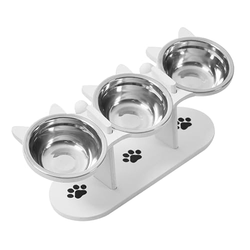 Zialofi Erhöhte Katzennäpfe für Innenkatzen, Geneigte Kleintiere mit Ständer, Höhenverstellbar Zialofi Erhöhte Katzennäpfe für Innenkatzen, Geneigte Kleintiere mit Ständer, Höhenverstellbar von Zialofi