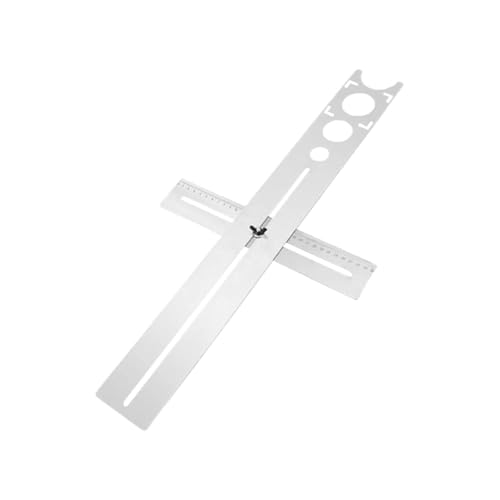 Ｚｉａｌｏｆｉ Keramikfliesen Lochlocator Edelstahl Marmorlochöffner Verstellbares Fliesenlochlineal Metall Handbohrhilfe mit Stabiler Bauweise für Heimdekoration E, 60cm von Ｚｉａｌｏｆｉ