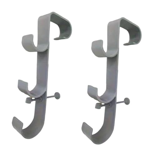 Ｚｉａｌｏｆｉ Poolside Pool Leaf Skimmer Net Holder mit Rutschfester Befestigung für Sicheren Halt An Poolrahmen Und Zäunen, Grau, 2 Stück von Ｚｉａｌｏｆｉ