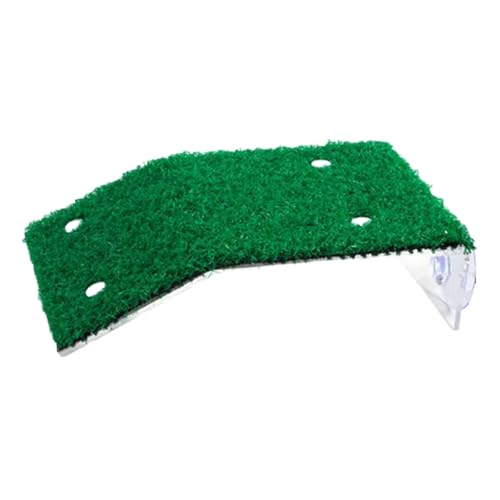 Ｚｉａｌｏｆｉ Schildkrötenplattform für Entspannung, Dock mit Kunstrasen, 12cm Breite von Ｚｉａｌｏｆｉ