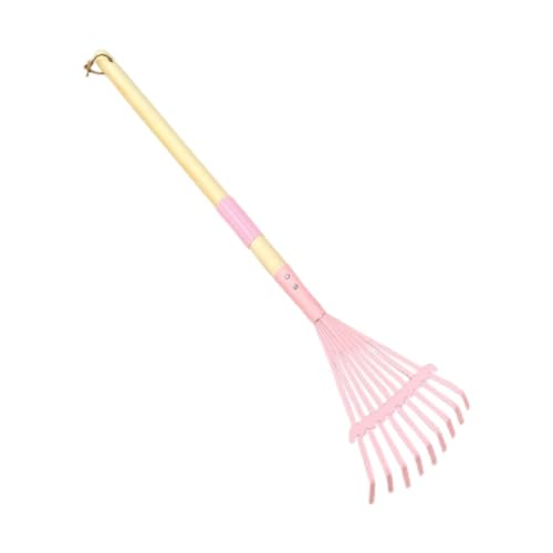 Ｚｉａｌｏｆｉ Strandspielzeug mit Holzgriff, Gartenspielzeug zur Nutzung im Freien, ideal für Gartenarbeit und Pflanzenpflege, Laubrechen von Ｚｉａｌｏｆｉ