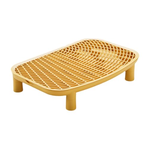 Ｚｉａｌｏｆｉ Tragbare Katzentoilettenrampe für kleine und ältere Katzen im Wohnbereich, Gelb von Ｚｉａｌｏｆｉ